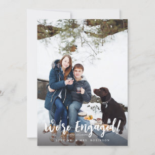 We're Engaged Minimalist V Photo