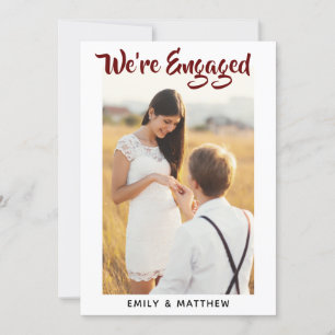 We're Engaged Personalized Photo Engagement Party