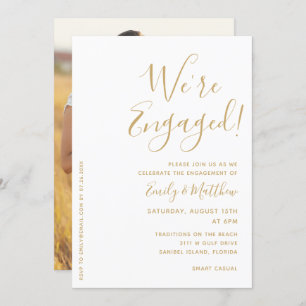 We're Engaged Personalized Photo Engagement Party