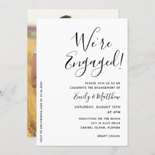 We're Engaged Personalized Photo Engagement Party