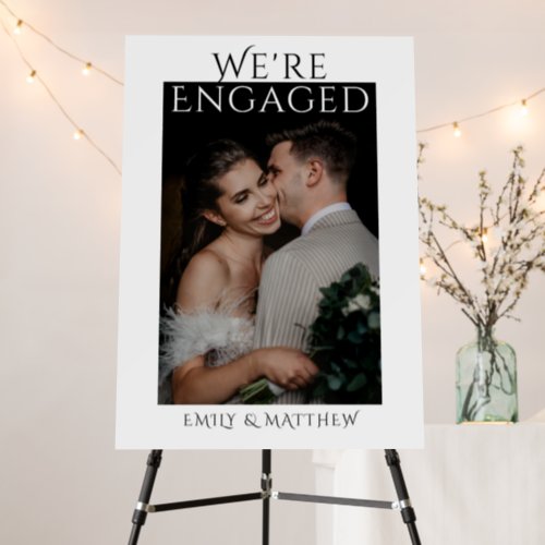 Were Engaged Personalized Photo Engagement Party Foam Board