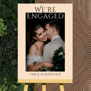 We're Engaged Personalized Photo Engagement Party Foam Board