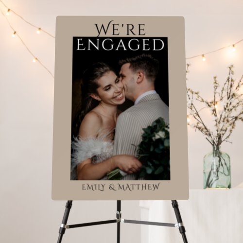 Were Engaged Personalized Photo Engagement Party Foam Board