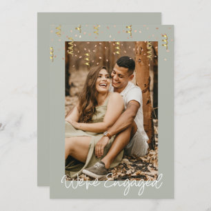We're Engaged Personalized Photo Engagement Party Invitation