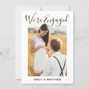 We're Engaged Personalized Photo Engagement Party Invitation