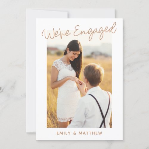 Were Engaged Personalized Photo Engagement Party Invitation