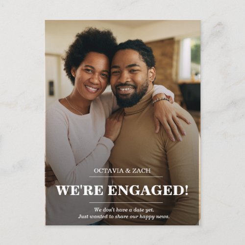 Were Engaged Photo Announcement Postcard