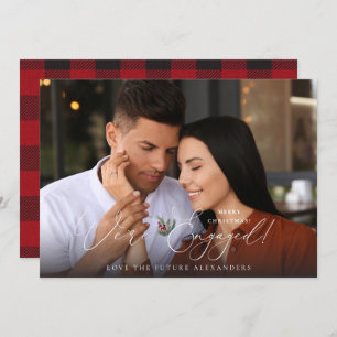 We're Engaged Photo Ele Holly Berry Holiday -BP