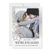 We're Engaged Photo Modern Engagement Announcement