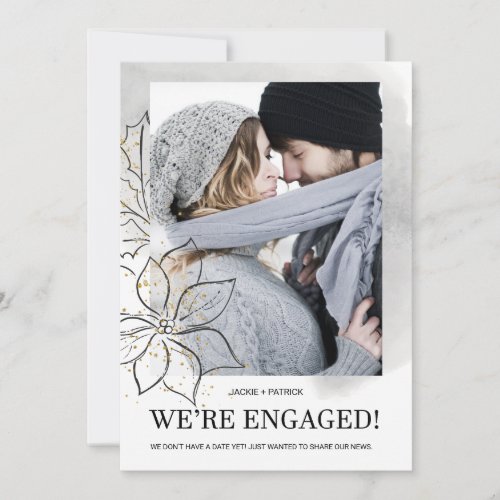Were Engaged Photo Modern Engagement Announcement