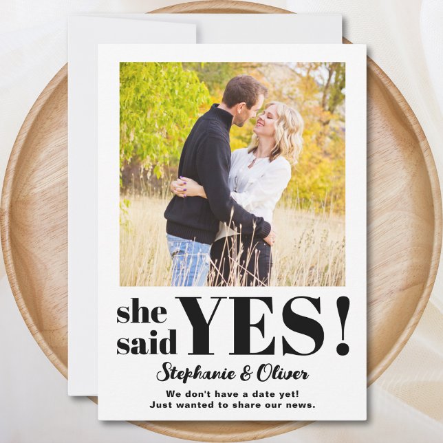 We're Engaged Photo Modern Engagement Announcement (Creator Uploaded)