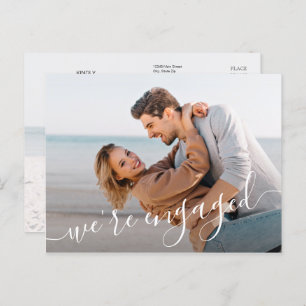 We're Engaged Photo Wedding Save the Date Announcement Postcard