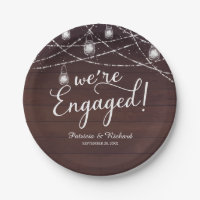 We're Engaged Rustic Engagement Party