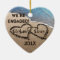 We're Engaged Two Hearts In Sand Holiday Ornament