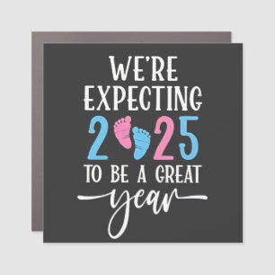 We're Expecting 2025 to Be a Great Year Couples Car Magnet