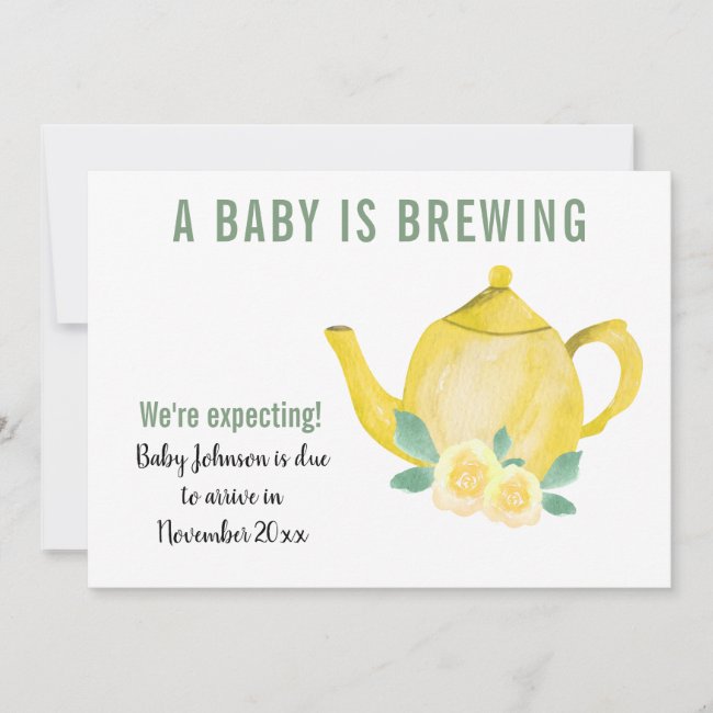 We're Expecting A Baby is Brewing Pregnancy Announcement