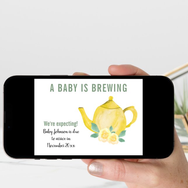 We're Expecting A Baby is Brewing Pregnancy Announcement (Front Digital)
