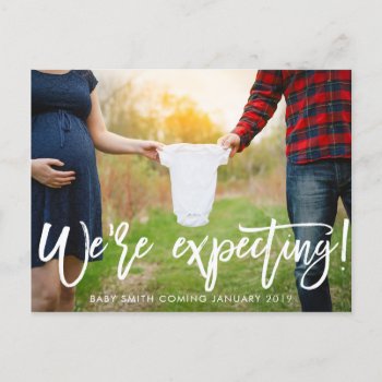 We're Expecting! Announcement Postcard by SunflowerDesigns at Zazzle