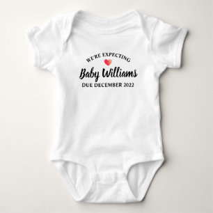 We're Expecting Baby First Name and Date Bodysuit