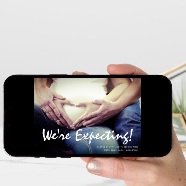 We're Expecting Baby Pregnancy Announcement (Front Digital)