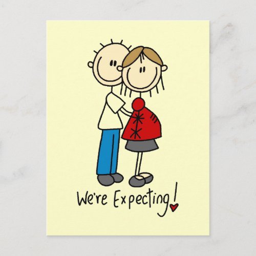 Were Expecting Baby Tshirts and gifts Announcement Postcard