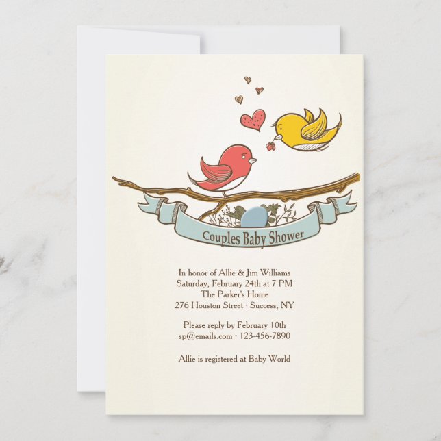 We're Expecting Couples Baby Shower Invitation (Front)