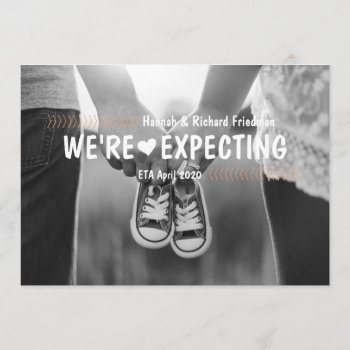 We're Expecting Pregnancy Photo Announcement by theMRSingLink at Zazzle