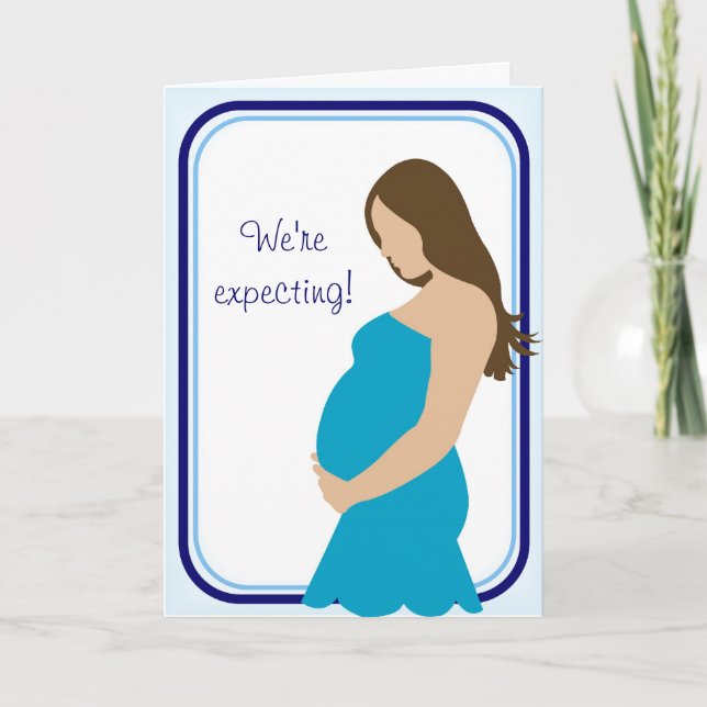 We're expecting! Pregnant Belly Announcement (Front)