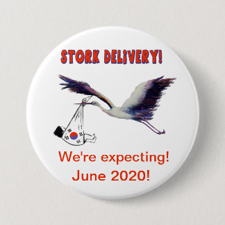 We're Expecting - Stork Delivery From Korea! Button