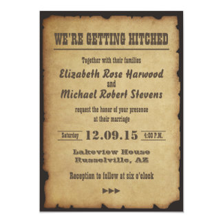 Getting Hitched Invitations Announcements Zazzle We 39 Re Getting Hitched Card