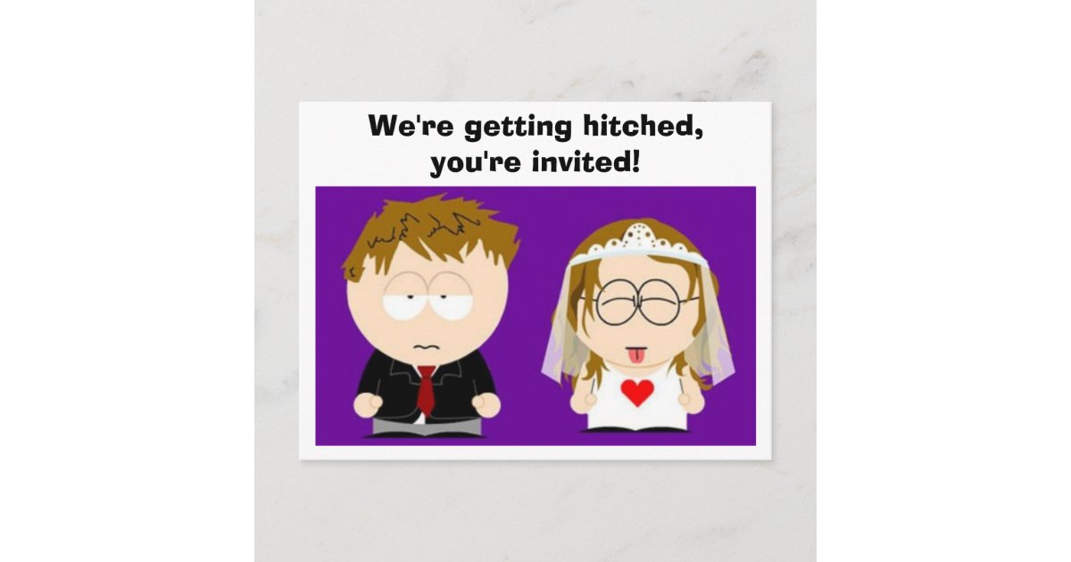 We #39 re getting hitched Postcard Blank Zazzle