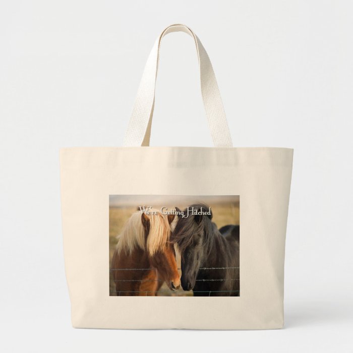 We're Getting Hitched (Two Horses) Tote Bags