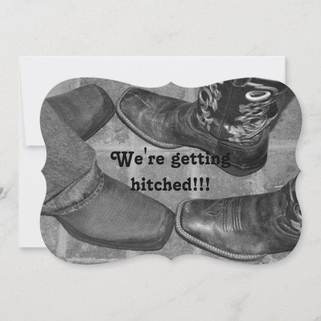 WE'RE GETTING HITCHED!!! WEDDING INVITATION (Front)