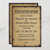 We're getting hitched Wedding Invitation (Front/Back)