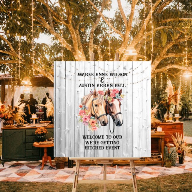 We're Getting Hitched Western Theme Foam Board (Creator Uploaded)