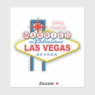 We're Getting Married in Fabulous Las Vegas Nevada Sticker