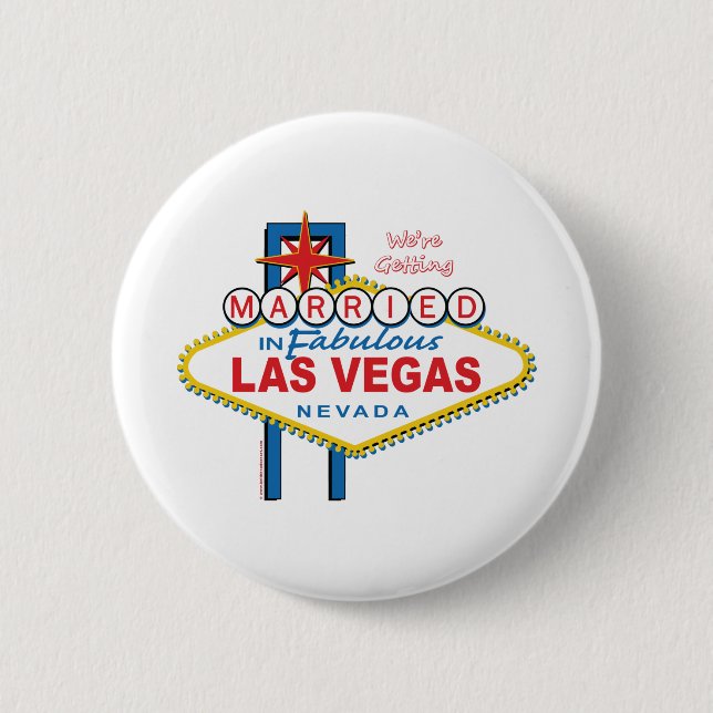 We're Getting Married in Las Vegas Button (Front)