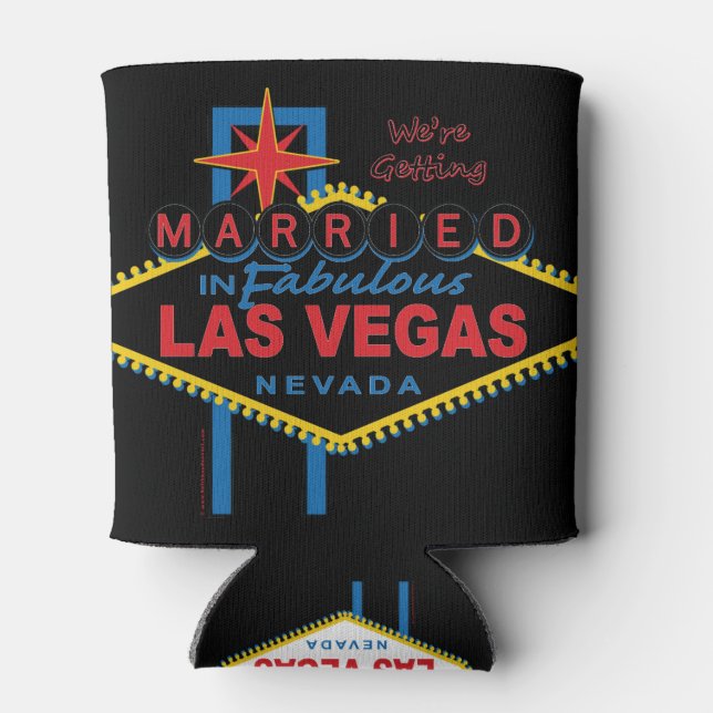 We're Getting Married in Las Vegas Can Cooler (Back)