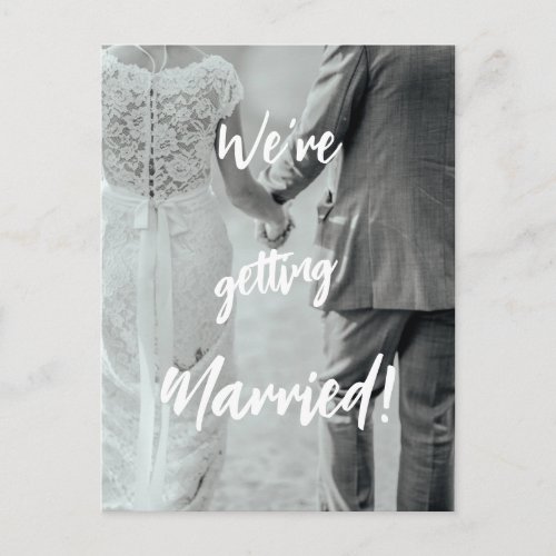 Were Getting Married Photo Card