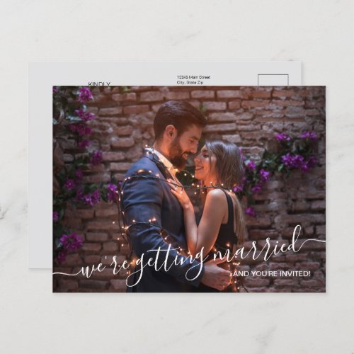 Were Getting Married Photo Wedding Save the Date Announcement Postcard