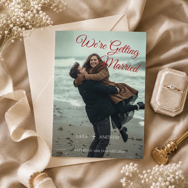 We're Getting Married Save the Date Card  (Creator Uploaded)