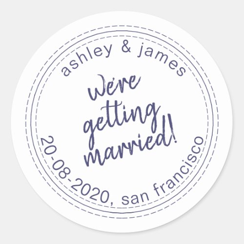 Were Getting Married Save the Date Envelope Seal