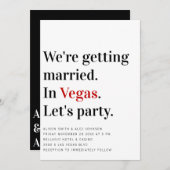 We're Getting Married Vegas Wedding Invitation (Front/Back)