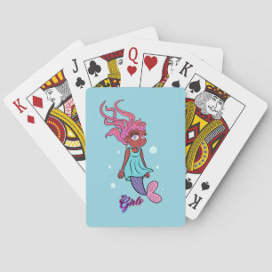We're Girls USA © Latina Mermaid Chicago-Style Poker Cards