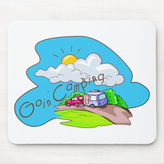 We're Going Camping Mouse Pad (Front)