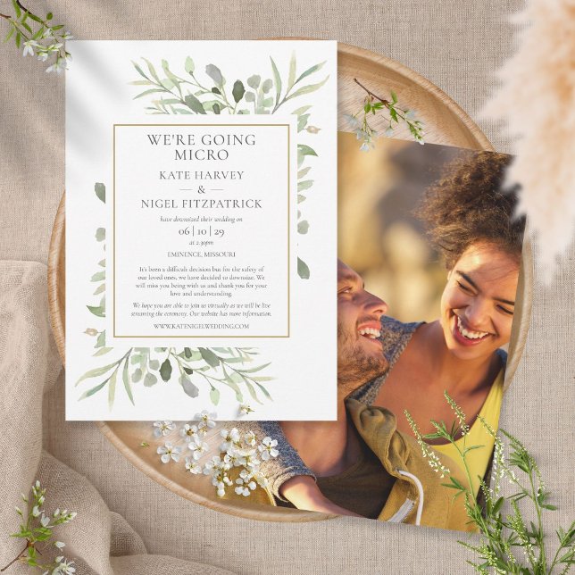 Were Going Micro Downsized Photo Wedding Invitation (Creator Uploaded)