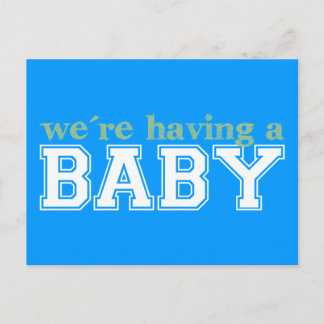 We're Having a Baby! Announcement Postcard