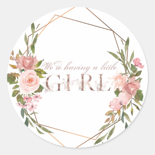 We're Having a Little Girl Sticker (Front)