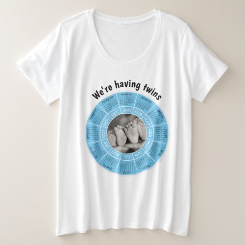 Were having Twins Baby Boy Blue  Plus Size T_Shirt