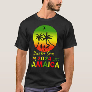 We're here in Jamaica 2024 with Jamaican flag  T-Shirt
